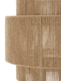 Pendelleuchte Cecillia aus Jute, Baldachin: Metall, pulverbeschichtet, Lampenschirm: Jute, Metall, Hellbraun, Ø 45 x H 33 cm