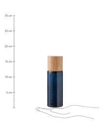 Moulins à sel et poivre Bizz, 2 élém., Bleu foncé, bois de chêne, Ø 5 x haut. 17 cm