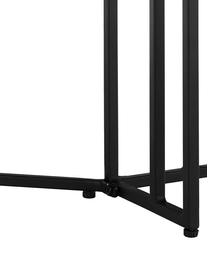 Consolle con piano in legno massiccio Luca, Mensola: legno di mango massiccio,, Struttura: metallo verniciato a polv, Nero, Larg. 100 x Prof. 35 cm