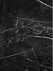 Tavolino da salotto effetto marmo Lesley, Pannello di fibra a media densità (MDF) rivestito con foglio di melamina, Effetto marmo nero, lucido, Larg. 90 x Prof. 50 cm