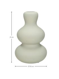 Vase design en grès blanc Fine, Grès cérame, Blanc crème, Ø 14 x haut. 20 cm