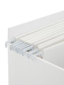 Organizer documenti con 8 scomparti Johan, Organizer: cartone solido laminato, Manico: metallo, Bianco, Larg. 19 x Alt. 27 cm