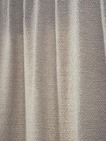 Rideaux opaques en tissu bouclé avec ruflette Bellamie, 2 pièces, Tissu bouclé (85 % polyester, 15 % acrylique), Grège, larg. 135 x long. 260 cm