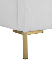 Letto imbottito Peace, Rivestimento: poliestere (tessuto testu, Piedini: metallo verniciato a polv, Tessuto grigio chiaro, Larg. 180 x Lung. 200 cm