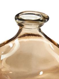 Flaschenvase Dina in Bernsteinfarben, Recyceltes Glas, GRS-zertifiziert, Bernsteinfarben, Ø 16 x H 18 cm