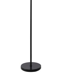 Design vloerlamp Break met plissé lampenkap, Lampenkap: kunststof, Lampvoet: gecoat metaal, Zwart, wit, Ø 44 x H 158 cm