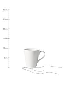 Kubek z porcelany Organic, Porcelana twarda, Biały, Ø 9 x W 10 cm, 350 ml