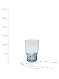 Szklanka do wody Jellies, 4 szt., Tworzywo sztuczne, Jasny niebieski, transparentny, Ø 9 x W 13 cm, 460 ml
