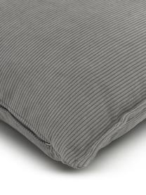Coussin canapé en velours côtelé Lennon, Velours côtelé gris, larg. 60 x long. 60 cm