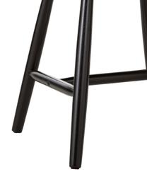 Drevená stolička vo Windsor štýle Megan, 2 ks, Lakované kaučukovníkové drevo, Čierna, Š 46 x H 51 cm