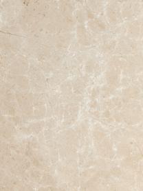 Ovaler Marmor-Esstisch Miley, 120 x 90 cm, Tischplatte: Marmor, Gestell: Metall, pulverbeschichtet, Beige, B 120 x T 90 cm