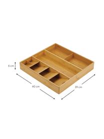 Organizer na sztućce z drewna bambusowego DrawerStore, Drewno bambusowe, Brązowy, S 40 x W 6 cm