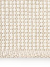 Handgewebter Wollläufer Amaro, Flor: 100 % Wolle, Cremeweiß, B 80 x L 200 cm