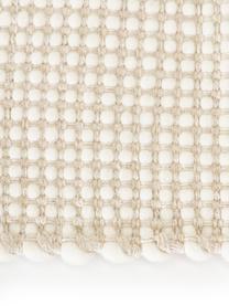 Ručně tkaný vlněný běhoun Amaro, Krémově bílá, Š 80 cm, D 200 cm