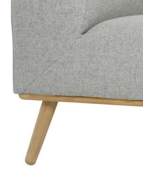 Sofa Archie (2 plazas), Tapizado:  100% lana, Estructura: madera de pino con certif, Patas: madera de roble aceitada , Tejido gris claro, An 162 x Al 80 cm