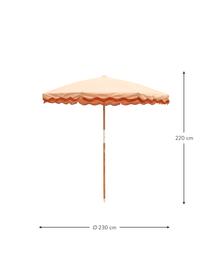 Sonnenschirm Amalfi, Gestell: Holz, Orange, Ø 230 x H 220 cm