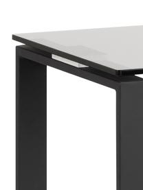 Sklenený konzolový stolík s čiernou konštrukciou Katrine, Čierna, Š 110 x H 40 cm