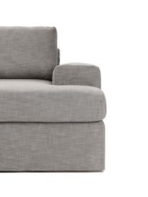 Divano componibile 4 posti Russell, Rivestimento: 100% cotone Con 50.000 ci, Struttura: legno di pino massiccio c, Piedini: materiale sintetico, Tessuto grigio, Larg. 309 x Alt. 77 cm