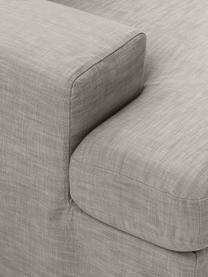 Divano componibile 4 posti Russell, Rivestimento: 100% cotone Con 50.000 ci, Struttura: legno di pino massiccio c, Piedini: materiale sintetico, Tessuto grigio, Larg. 309 x Alt. 77 cm