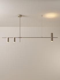 Grote hanglamp Cassandra, Lampenkap: gepoedercoat metaal, Baldakijn: gepoedercoat metaal, Mat beige, B 143 x H 73 cm