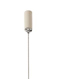 Grote moderne hanglamp Cassandra in beige, Lampenkap: gepoedercoat metaal, Baldakijn: gepoedercoat metaal, Beige, B 143 cm x H 73 cm