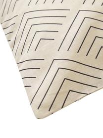 Federa arredo per cuscino in cotone con motivo grafico Milano, Beige, Larg. 50 x Lung. 80 cm