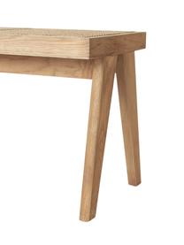 Banco con tejido vienés Sissi, Estructura: madera de roble maciza, Asiento: ratán, Ratán, madera de roble clara, An 110 x Al 48 cm