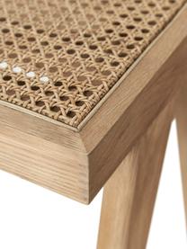 Banco con tejido vienés Sissi, Estructura: madera de roble maciza, Asiento: ratán, Ratán, madera de roble clara, An 110 x Al 48 cm