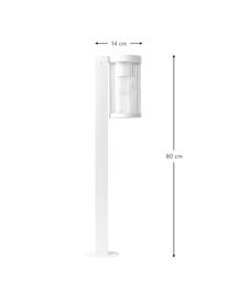 Stmívatelná exteriérová stojací lampa Coupar, Bílá, Ø 14 cm, V 80 cm