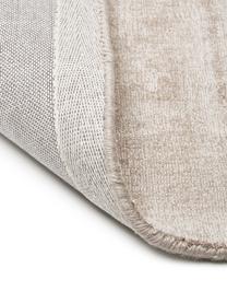 Tappeto in viscosa beige tessuta a mano Jane, Retro: 100% cotone, Beige, Larg. 160 x Lung. 230 cm (taglia M)