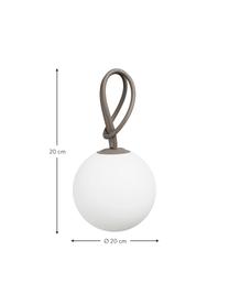 Mobile Dimmbare Hängelampe Bolleke, Lampenschirm: Kunststoff, Weiß, Taupe, Ø 20 x H 20 cm
