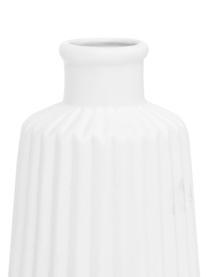 Vasen-Set Esko mit Rillenrelief in Weiß, 2-tlg., Porzellan, Weiß, Set mit verschiedenen Größen