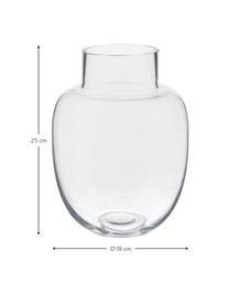 Glas-Vase Lotta, Glas, Transparent, Ø 18 x H 25 cm
