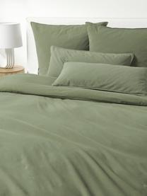 Poszewka na poduszkę z bawełny Darlyn, Oliwkowy zielony, S 40 x D 80 cm
