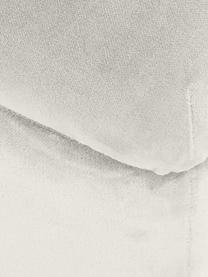 Panca contenitore imbottita in velluto grigio chiaro Harper, Rivestimento: velluto Con 20.000 cicli , Velluto grigio chiaro, dorato, Larg. 140 x Alt. 45 cm