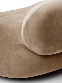Canapé haricot 3 places couleur sable Alba, Tissu couleur sable, larg. 235 x prof. 114 cm, dossier à gauche