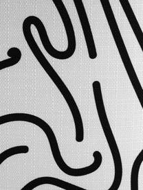 Fauteuil met patroon Fluente met metalen poten, Bekleding: 100% polyester, Frame: massief grenenhout, Poten: gepoedercoat metaal, Geweven stof wit/zwart, B 74 x D 85 cm