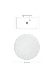 Puszysty dywanik łazienkowy z bawełny Ingela, 100% bawełna, Biały, Ø 65 cm
