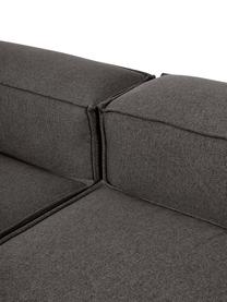 Narożna sofa modułowa XL Lennon, Tapicerka: 100% poliester Dzięki tka, Stelaż: lite drewno, sklejka, Nogi: tworzywo sztuczne, Antracytowa tkanina, S 329 x W 68 cm, lewostronna
