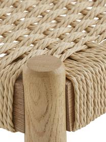 Banco de madera Ellan, Estructura: madera de roble maciza, Asiento: cuerda de papel, Roble, An 110 x Al 45 cm