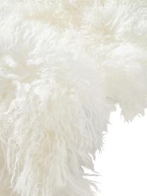 Peau d'agneau à longs poils bouclés Ella, Blanc, larg. 50 x long. 160 cm
