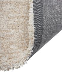 Flauschiger Hochflor-Teppich Marsha in Beige, Rückseite: 55 % Polyester, 45 % Baum, Beige, Cremeweiß, B 80 x L 150 cm (Größe XS)