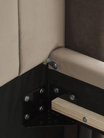 Gestoffeerd fluwelen bed Dusk in bruin, Bekleding: polyester fluweel, Frame: massief grenenhout en pla, Poten: gepoedercoat metaal, Fluweel bruin, 200 x 200 cm