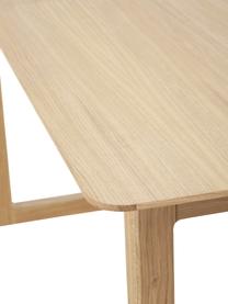 Mesa de comedor extensible de madera Calla, 160-240 x 90 cm, Tablero: fibras de densidad media , Patas: madera de roble maciza, Madera clara, An 160-230 x F 90 cm