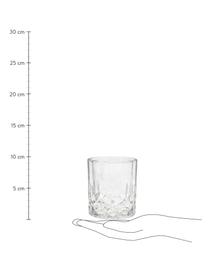 Bicchiere con struttura rilievo in cristallo George 4 pz, Vetro, Trasparente, Ø 8 x Alt. 10 cm, 310 ml