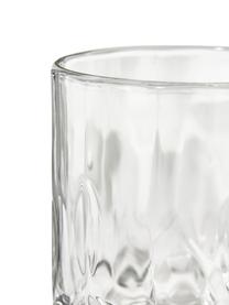Bicchiere con struttura rilievo in cristallo George 4 pz, Vetro, Trasparente, Ø 8 x Alt. 10 cm, 310 ml