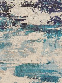 Kulatý designový koberec s nízkým vlasem Celestial, Odstíny béžové, odstíny modré, Ø 240 cm (velikost XL)
