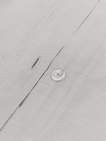 Federa in cotone percalle con trapuntatura origami Bordy, Grigio, Larg. 200 x Lung. 200 cm