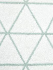 Dubbelzijdige handdoekenset Elina met grafisch patroon, 3-delig, Mintgroen & crèmewit, patroon, Set met verschillende formaten