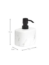 Keramický dávkovač mýdla Marble, Bílá, mramorovaná, Š 11 cm, V 13 cm